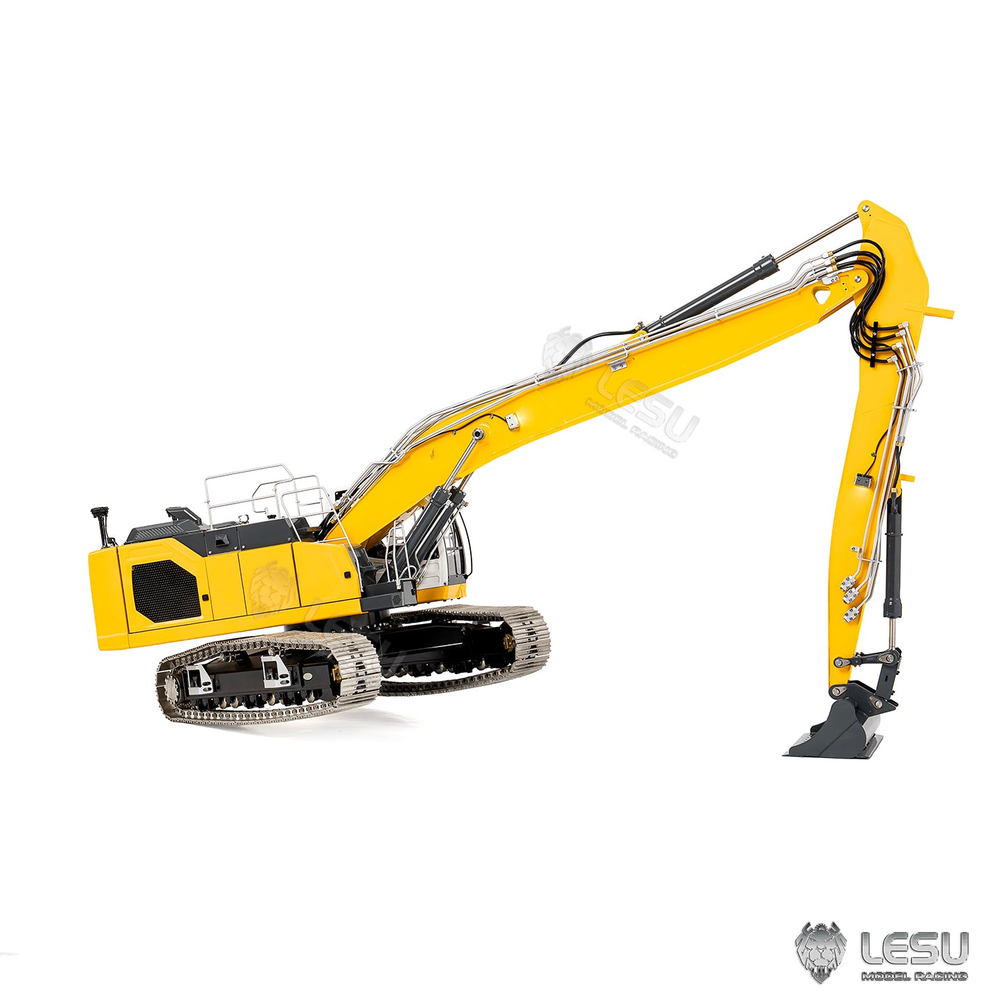 1/14 scale engineering remote-controlled hydraulic model CNC 7-way directional valve Aoue-945 long boom excavator BA-B0034