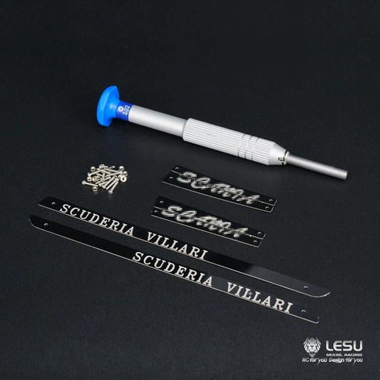 LESU1/14 truck window decoration G-6187 metal sticker Tamiya tractor R620 modified accessories