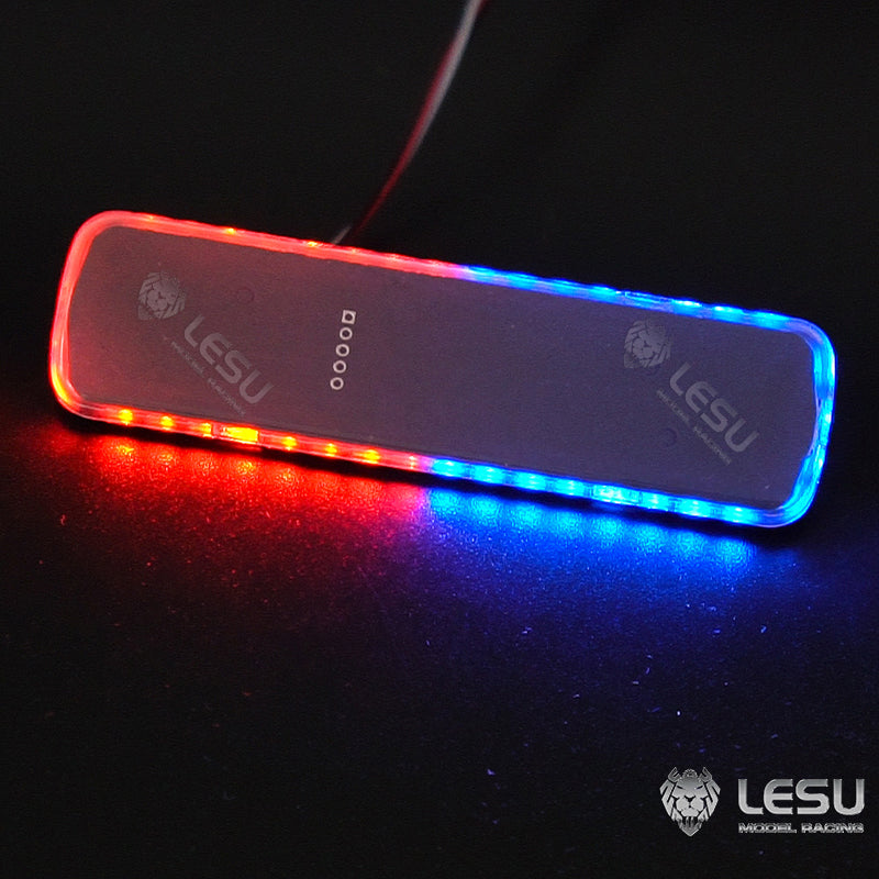 S-1311-B -RB for Tamiya 1/14 RC Truck LESU LED Red Blue Yellow Variable Mode Metal Engineering Vehicle Warning Light Parts