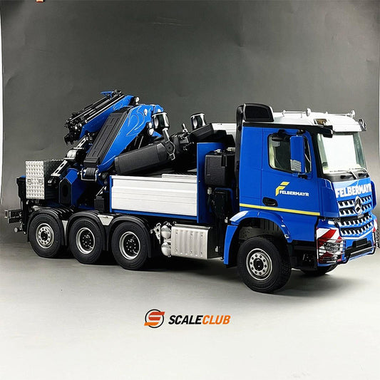 Scaleclub JX 1/14 Mercedes-Benz 3363 8x8 with rear steering F1650 crane and metal chassis