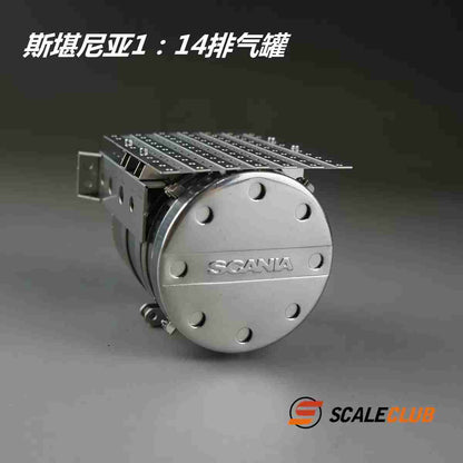 SCALECLUB Tamiya r620 r470 metal exhaust can