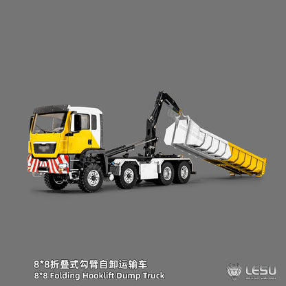 1/14 TGS 8×8 Folding Full‑Dump Roll‑Off Truck, 1‑Pump 5‑Spool Valve V2.0, LESU LS‑Z0098