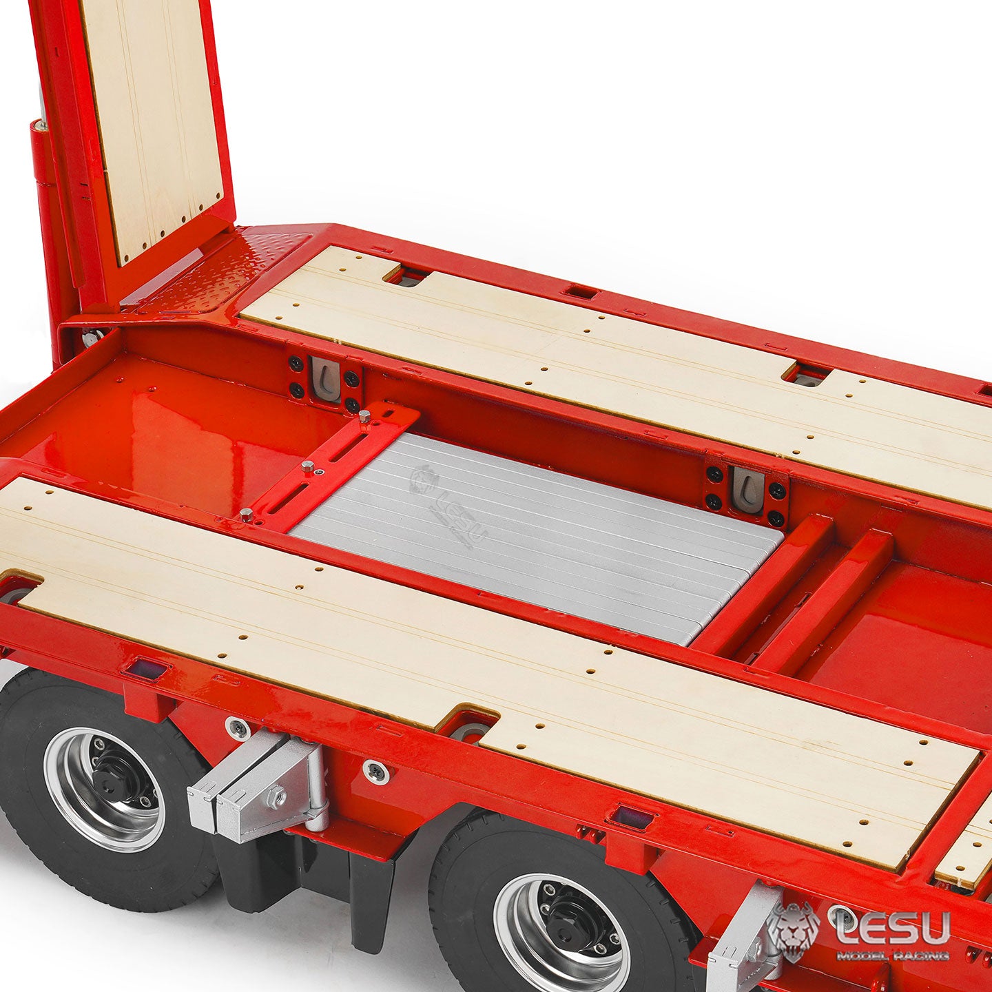 LESU 1/14 Hydraulic Engineering Trailer Small Wheel Trailer LS-A0049 Suitable for Tamiya Dump Truck Heavy Duty Tractor