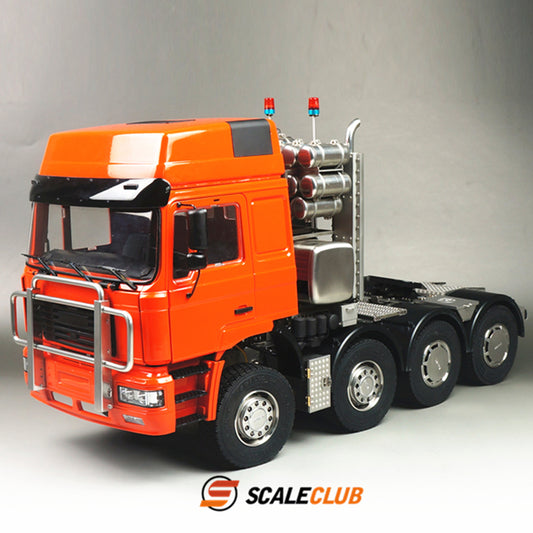 scaleclub 1/14 MAN F2000 8x6 chassis with short axle heavy trailer and chassis equipment rack