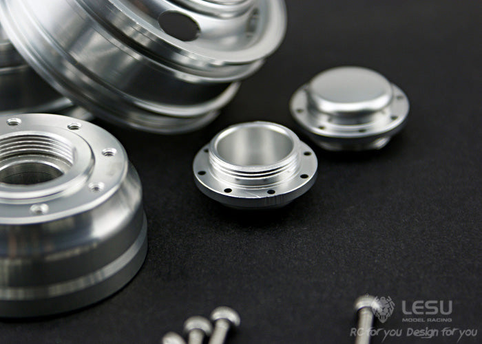 1/14 truck front axle wheel hub W-2009 narrow tire aluminum alloy wheel hub Tamiya tractor mud head model LESU