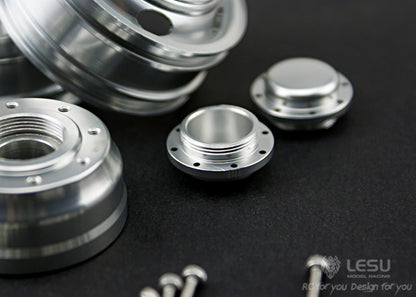 1/14 truck front axle wheel hub W-2009 narrow tire aluminum alloy wheel hub Tamiya tractor mud head model LESU