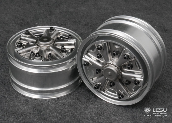 1/14 American truck front wheel hub aluminum alloy material W-2045 King tractor global route and other upgrades LESU