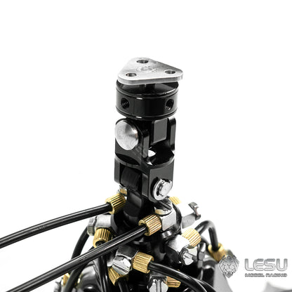 LESU 1/14 construction machinery remote control truck with crane model toy modification and upgrade hydraulic metal grab attachment