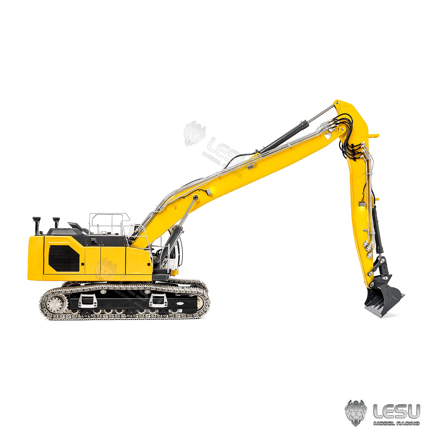 1/14 scale engineering remote-controlled hydraulic model CNC 7-way directional valve Aoue-945 long boom excavator BA-B0034