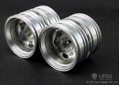 1/14 Truck rear wheel hub W-2010 Tamiya tractor aluminum alloy wheel hub DIY mud truck model accessories LESU
