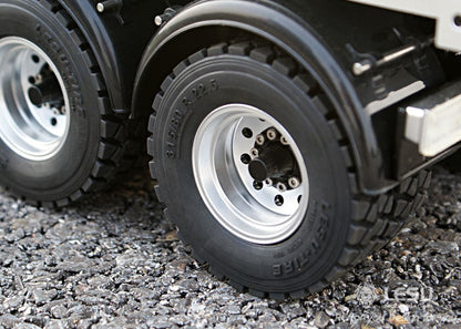 LESU1/14 Hino simulation truck 6X6 three-axle drive hydraulic dump truck differential lock axle remote control model