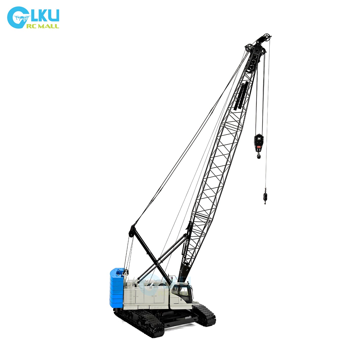 CUT 1/14 C1200 Tracked Truss Hydraulic Crane Simulation Engineering Metal RC Model