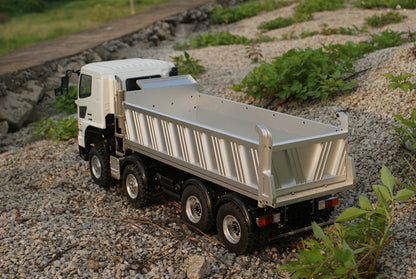 LESU 1/14 Hino Simulation Hydraulic Dump Truck Model Full Drive 8X8 Differential Lock Central Differential