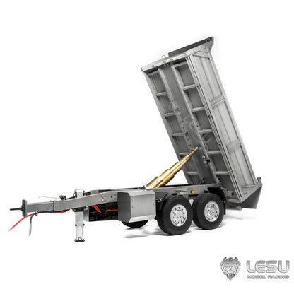 LESU 1/14 dump truck with central hydraulic cylinder lifting CNC bucket LS-A0051-A