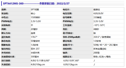 SPT semi-aluminum frame digital servo 12KG high torque / metal gear digital 4412 low profile servo