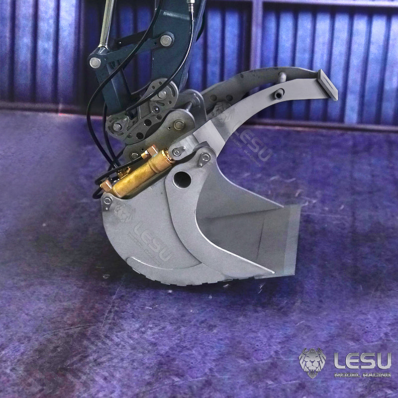 LESU 1/14 Engineering Hydraulic Excavator CAT 374F Modified Quick Change Hydraulic Grab Bucket Attachment