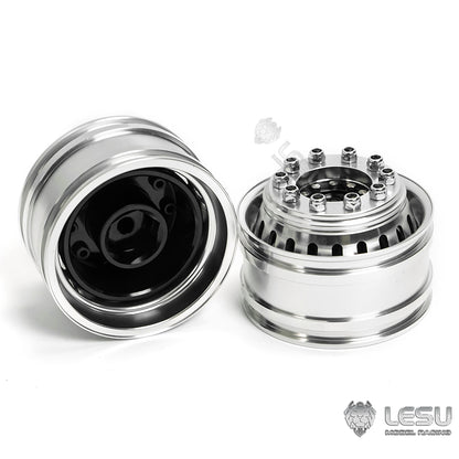 1/14 truck model toy aluminum alloy simulation front wheel hub W-2018-C modified Tamiya accessories LESU