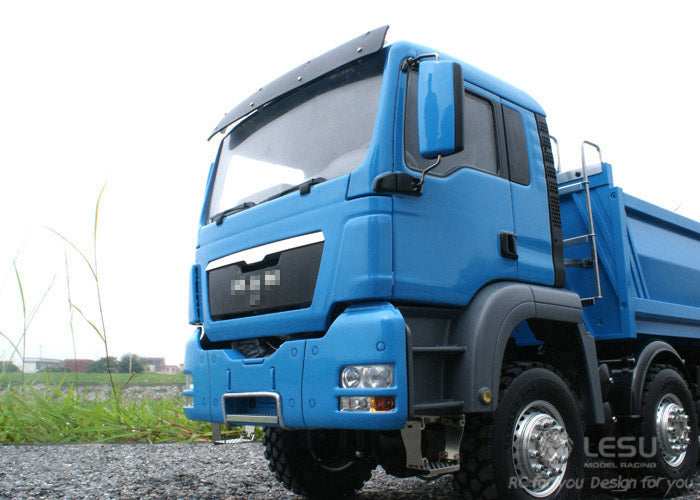 LESU 1/14 Tamiya MAN 8X8 full drive with differential lock bridge central differential hydraulic dump truck model
