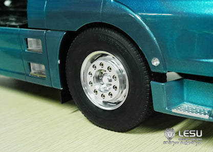 Tamiya 1/14 tractor aluminum alloy front wheel hub W-2017 wide bell mud truck military truck DIY accessories model LESU