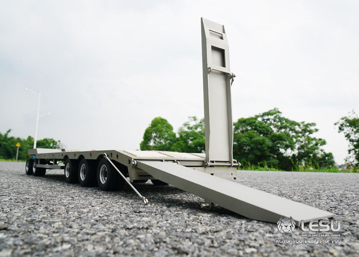 LESU 1/14 Tamiya tractor truck dump truck metal small wheel full trailer engineering trailer LS-A0001