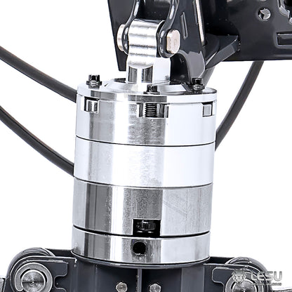 LESU 1/14 Metal Hydraulic Model Excavator Toy Quick Change Hydraulic Attachment Shell Bucket Double Petal Bucket AT-C0040