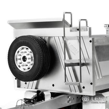 LESU 1/14 full trailer dump truck trailer CNC bucket center hydraulic cylinder lifting LS-A0051-C