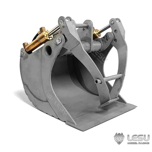 LESU 1/14 Engineering Machinery Model Excavator ET35 Modified Quick Change Hydraulic Grab Bucket Attachment