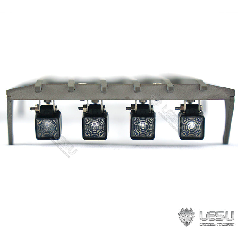 LESU 1/14 remote control hydraulic model PC360 excavator cab top metal anti-collision mesh spotlight