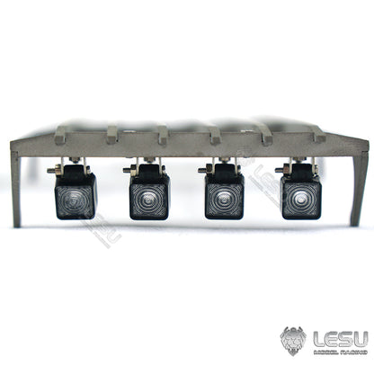LESU 1/14 remote control hydraulic model PC360 excavator cab top metal anti-collision mesh spotlight