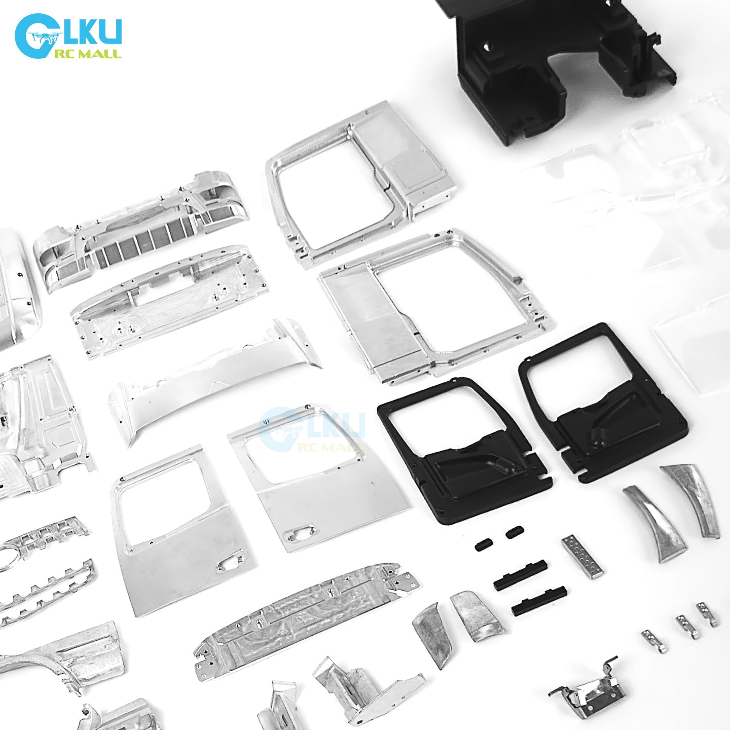 1/14 scale metal car body, Mercedes-Benz metal car body, CNC Mercedes-Benz model, MD metal.