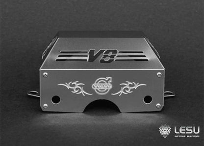 LESU 1/14 truck Tamiya tractor gearbox metal cover decoration modification accessories