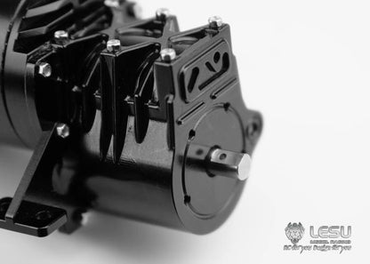 LESU1/14 truck Tamiya tractor gearbox F-5016 high torque second gear gearbox with transfer DIY dump truck