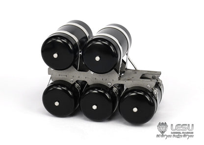 LESU G-6120 1/14 Truck Model Simulation Metal Gas Tank Accessories Tamiya Traction Truck Mud Truck Upgrade Modification or DIY