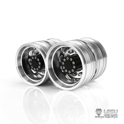 1/14 truck rear wheel hub aluminum alloy W-2012 Tamiya tractor mud head DIY dump truck model accessories LESU