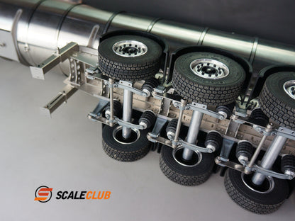 scaleclub 1/14 Tamiya tractor truck full metal tank trailer liquid transport trailer