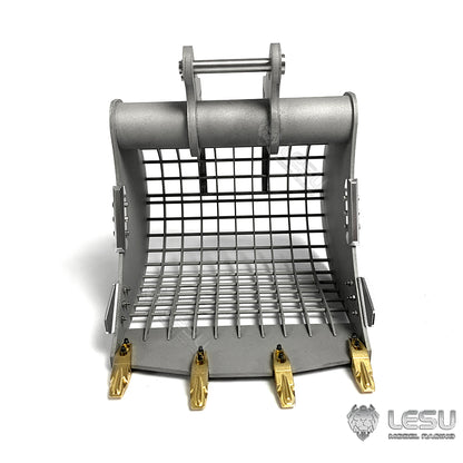 LESU 1/14 Engineering Machinery Model Excavator ET35 Modified Quick-Removal Metal Grille Bucket Accessories