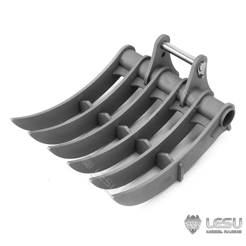 LESU 1/14 simulation hydraulic excavator PC360, wheel excavator, small short tail modified quick-detach metal rake bucket accessories