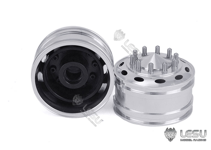 1/14 American simulation truck model toy modification upgrade CNC metal front wheel hub W-2059 Tamiya LESU
