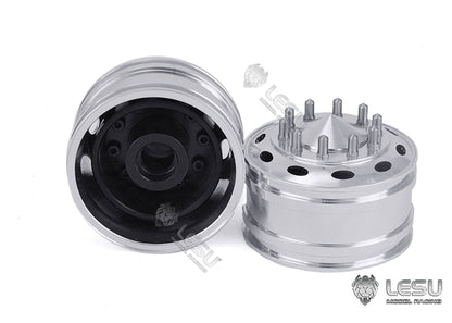 1/14 American simulation truck model toy modification upgrade CNC metal front wheel hub W-2059 Tamiya LESU