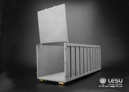 LESU 1/14 Truck Metal Toy Fully Unloaded Hydraulic Roll-off Truck Cargo Box Set LS20160901-H