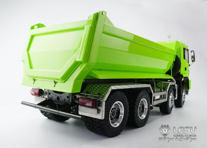 LESU 1/14 Tamiya Truck with new central differential differential lock bridge 8X8U bucket hydraulic dump truck model