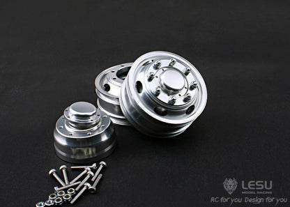 1/14 truck front axle wheel hub W-2009 narrow tire aluminum alloy wheel hub Tamiya tractor mud head model LESU
