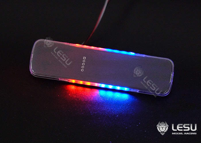 S-1311-B -RB for Tamiya 1/14 RC Truck LESU LED Red Blue Yellow Variable Mode Metal Engineering Vehicle Warning Light Parts