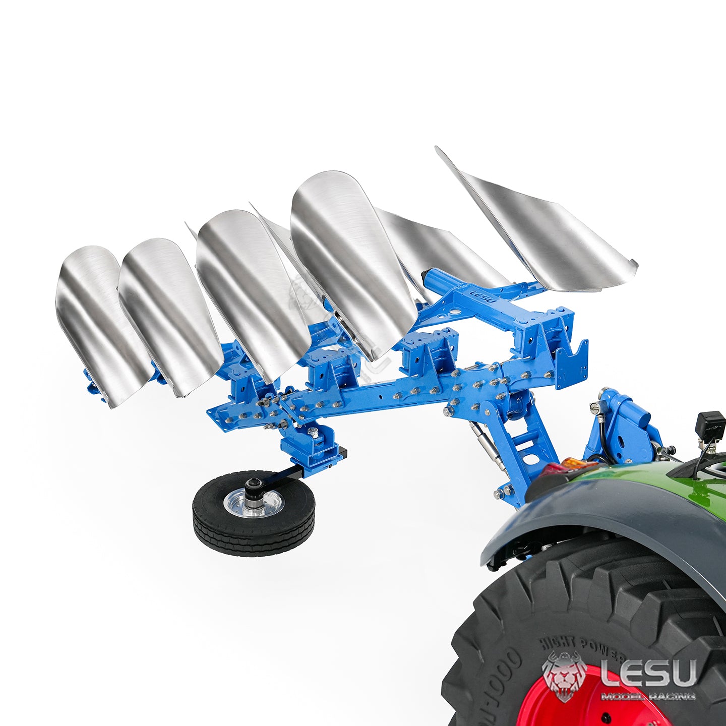 LESU 1/14 Tractor‑Compatible Hydraulic Two‑way Reversible Plow AT‑C0072, Metal Tractor Accessory