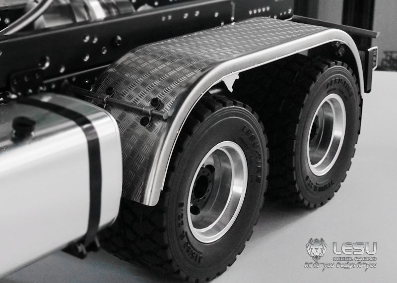 1/14 Truck Double Axle Fender S-1243 Rear Wheel Sand Plate Tamiya Mud Truck Dump Truck Model Accessories LESU