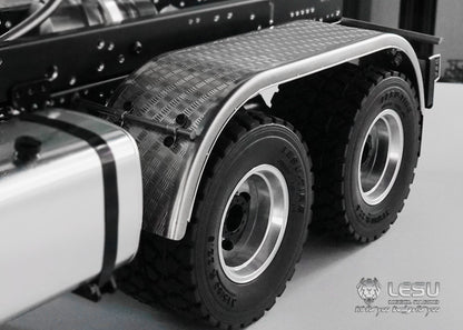 1/14 Truck Double Axle Fender S-1243 Rear Wheel Sand Plate Tamiya Mud Truck Dump Truck Model Accessories LESU