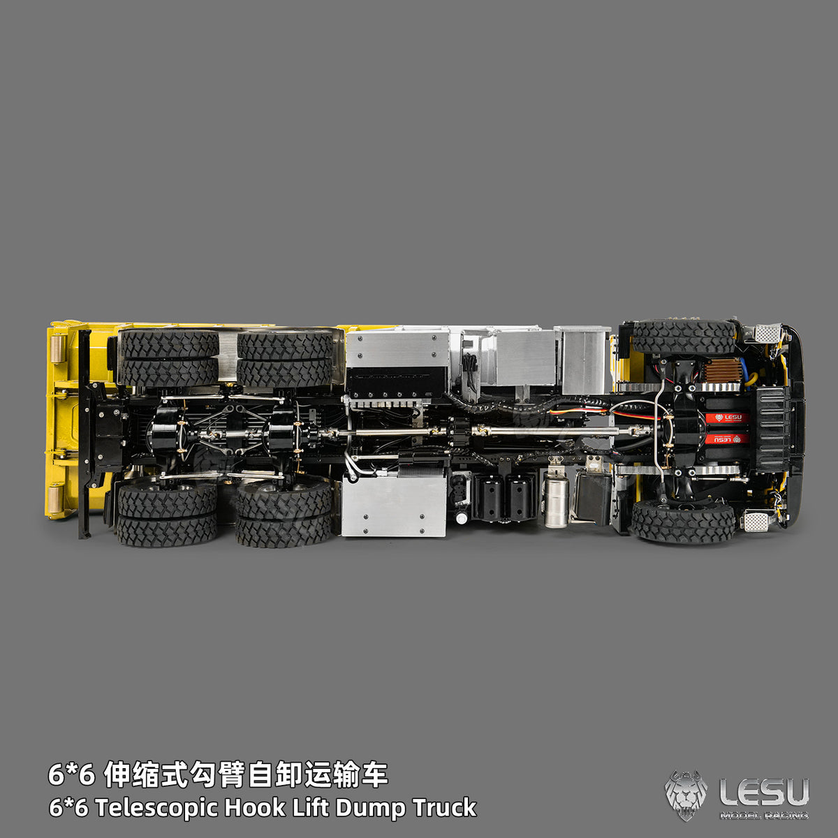 1/14 TGS 6×6 Telescopic Full‑Dump Roll‑Off Truck, 1‑Pump 5‑Spool Valve V2.0, LESU LS‑Z0094