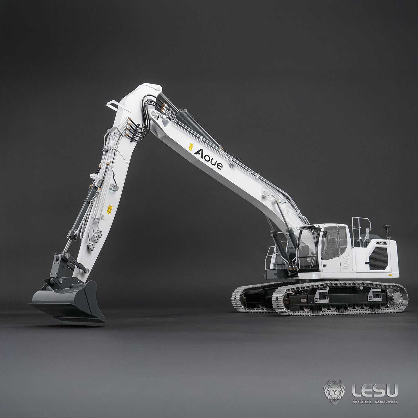 1/14 scale engineering remote-controlled hydraulic model CNC 7-way directional valve Aoue-945 long boom excavator BA-B0034