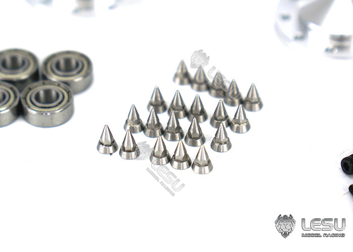 1/14 American simulation truck model toy modification upgrade parts CNC full metal front wide wheel Tamiya LESU