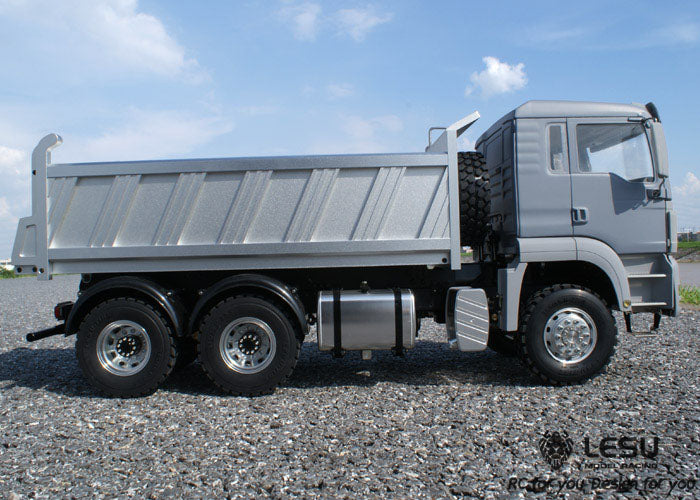 LESU 1/14 Tamiya 6X6 three-axle hydraulic dump truck remote control model toy new drive differential lock axle